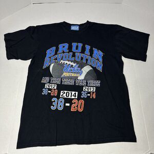 UCLA Bruin Revolution Football 3 Victories T-Shirt 2012-14 Gold Standard Large